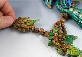 Clay components strung together
